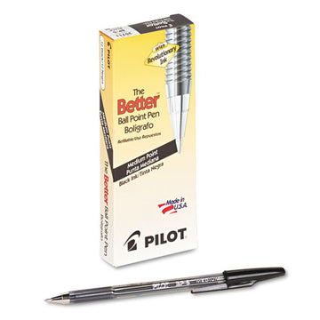 Pilot® Better Ballpoint Pen, Stick, Medium 1 Mm, Black Ink, Smoke Barrel, Dozen freeshipping - TVN Wholesale